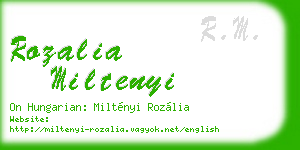 rozalia miltenyi business card