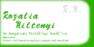 rozalia miltenyi business card